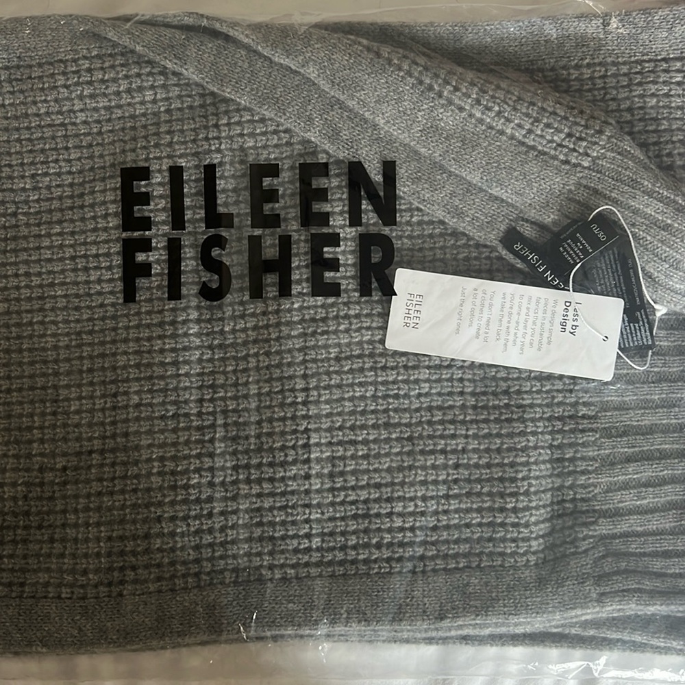 Eileen Fisher Gray Cashmere Scarf
